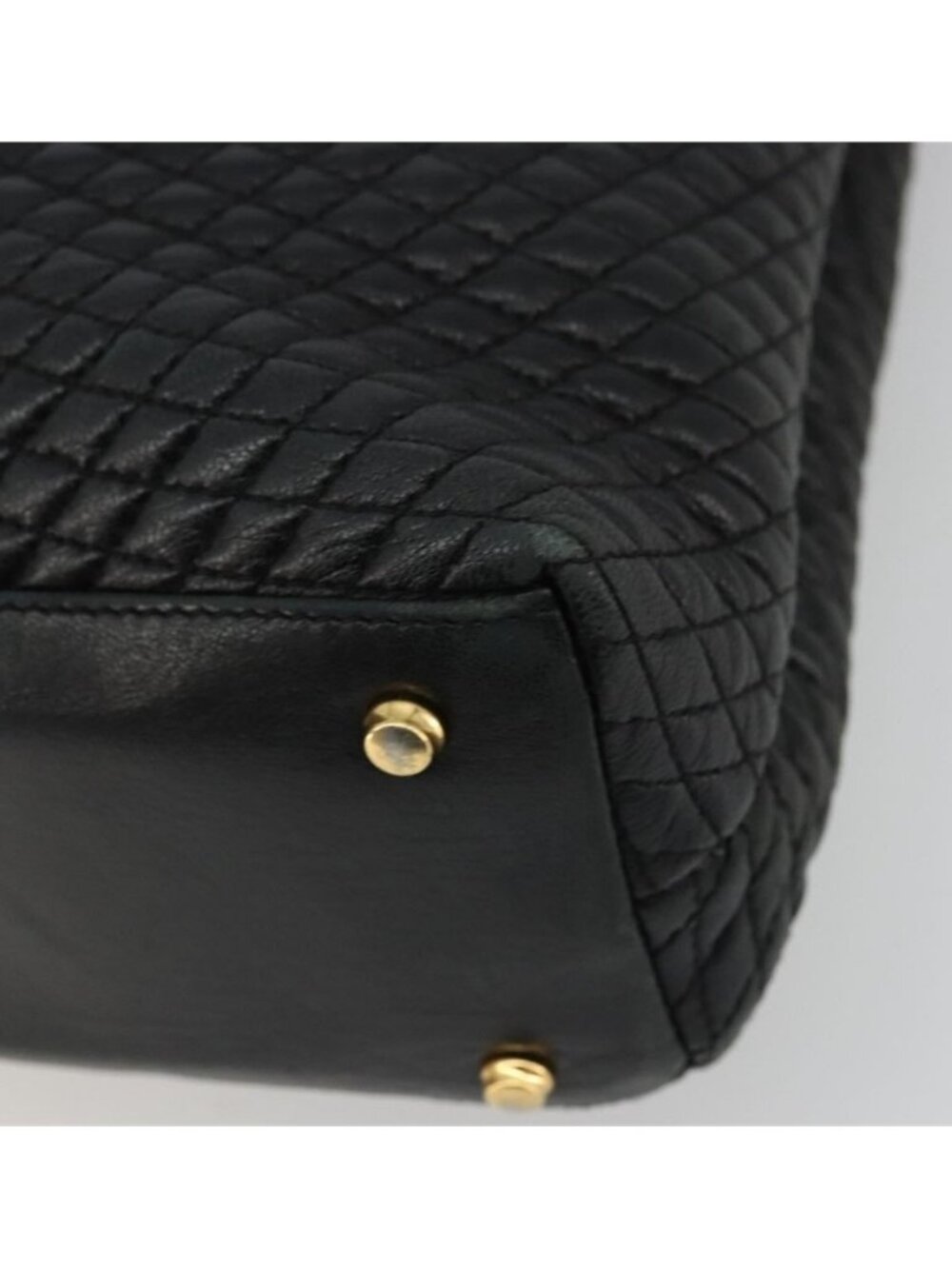 Authentic BALLY Chain Shoulder Bag Leather Black Gold - Picture 16 of 16